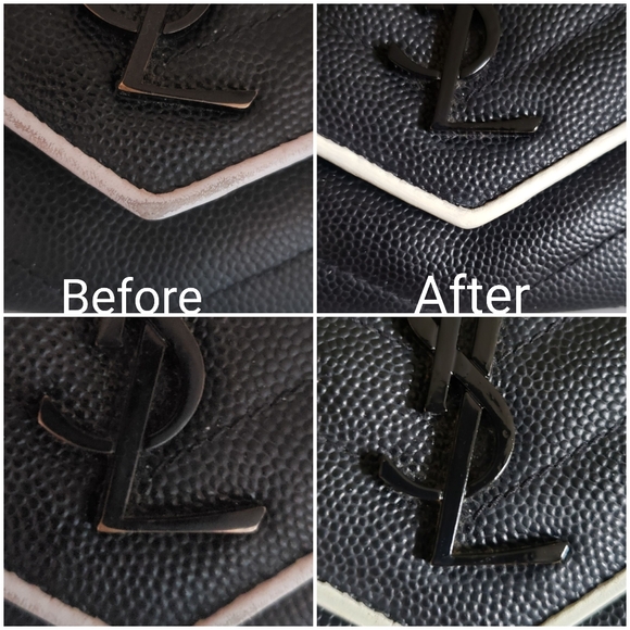 Authentic Pre-owned Yves Saint Laurent Grain De Poudre Compact Envelope Wallet - Picture 10 of 12